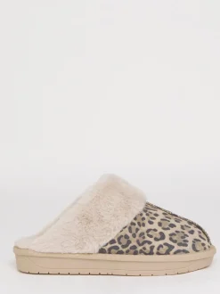 Lichtbruin - Simply Be Faux Fur Lined Suede Mule Slippers