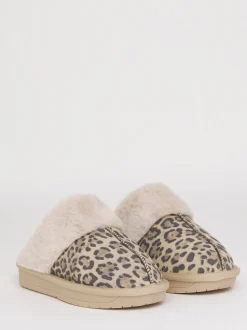 Lichtbruin - Simply Be Faux Fur Lined Suede Mule Slippers
