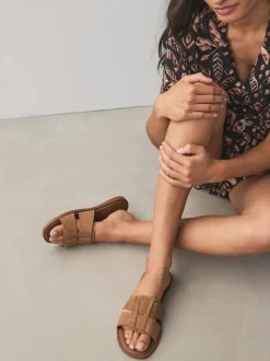 Lichtbruin - Slotted Muilsandalen
