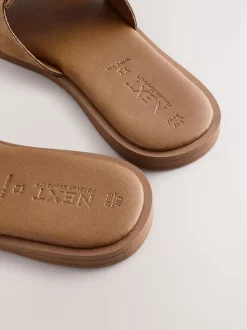 Lichtbruin - Slotted Muilsandalen