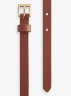 Lichtbruin - Smalle leren riem