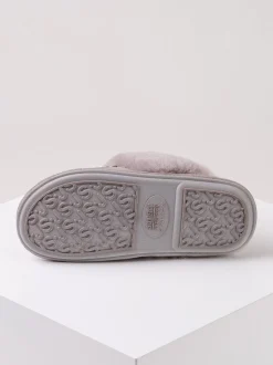 Lichtgrijs - Just Sheepskin Duchess pantoffels van schapenvacht voor dames