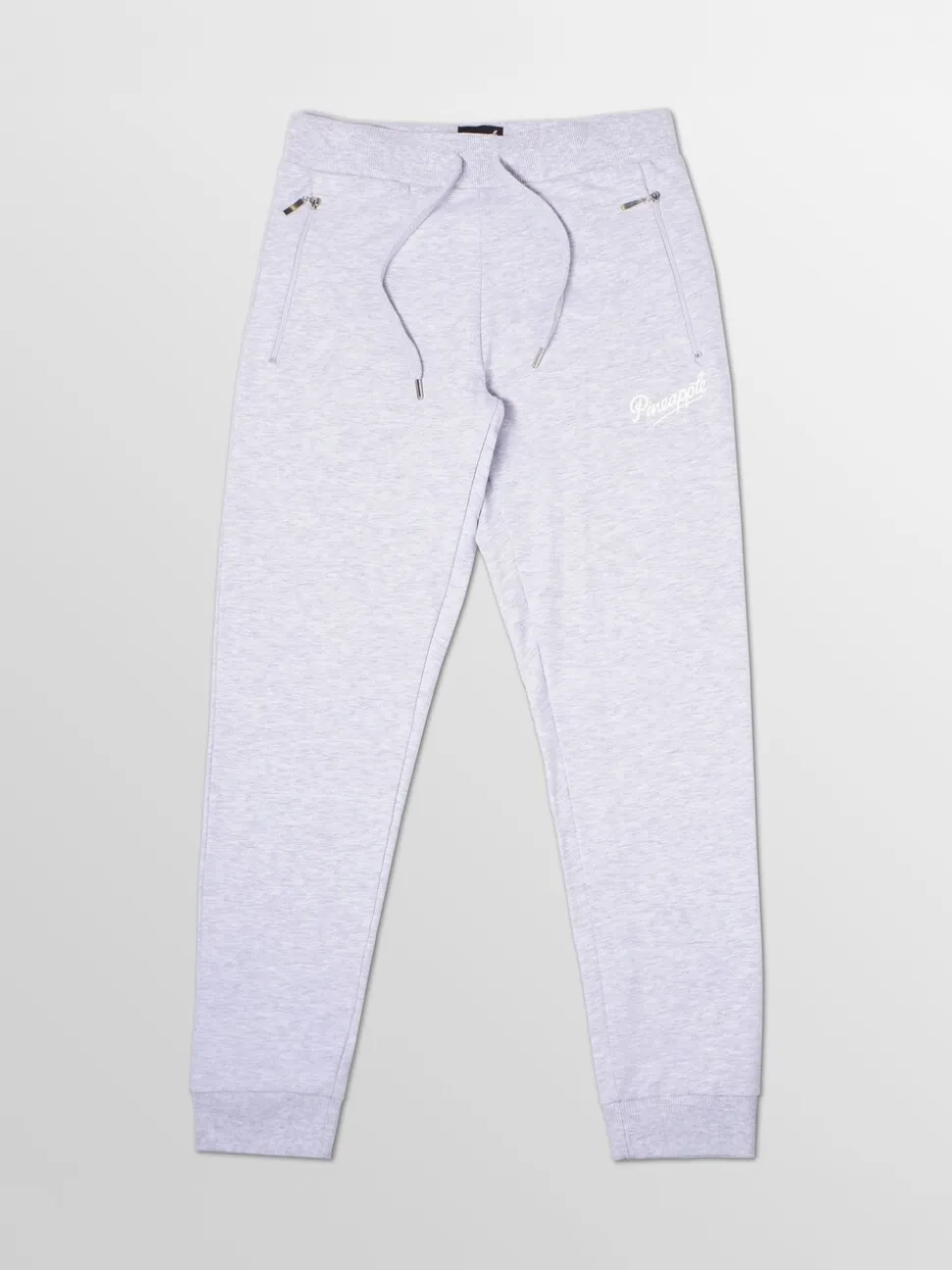 Lichtgrijs - Skinny joggingbroek met ananasprint en rits