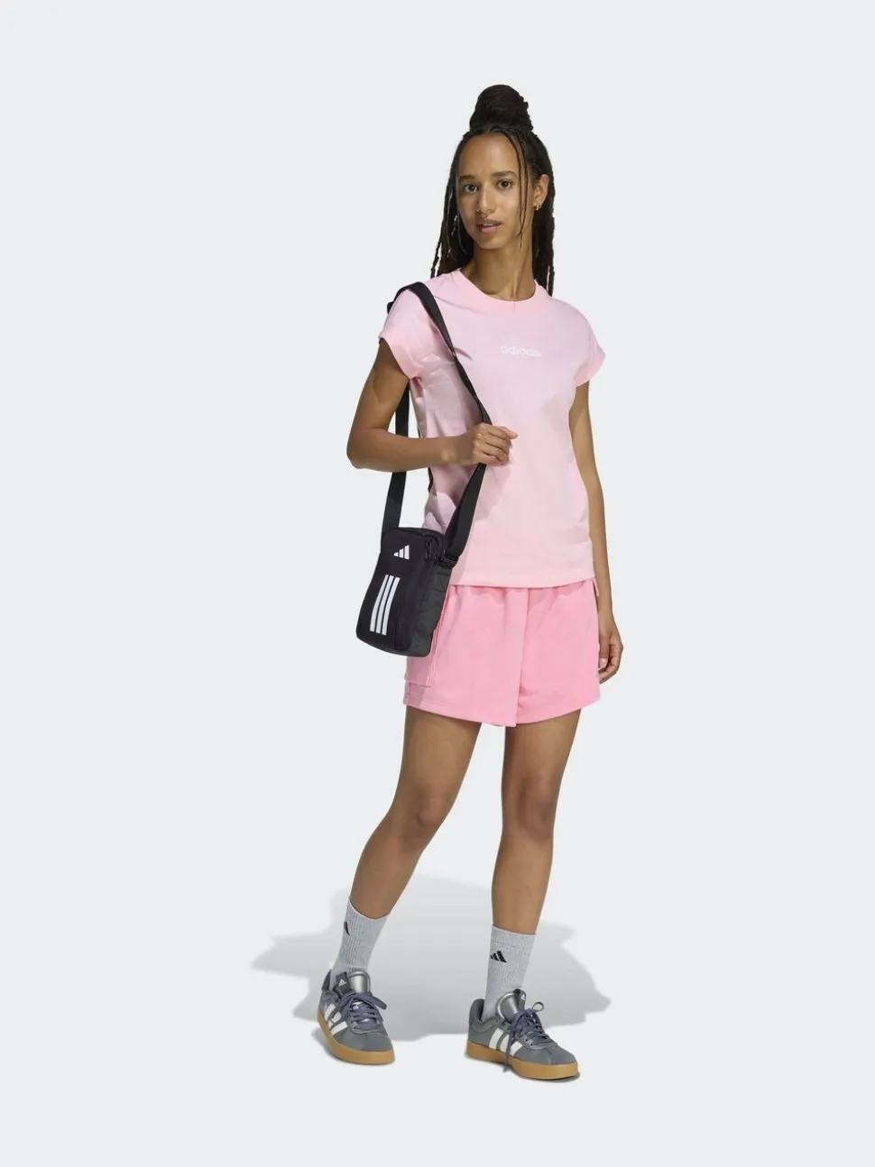 Lichtroze - adidas Essentials jersey T-shirt