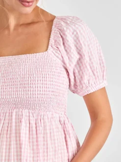 Lichtroze - JoJo Maman Bébé gesmokte midi-zwangerschapsjurk met bloemenprint