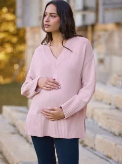 Lichtroze - Seraphine Knitted Merino Wool Maternity & Nursing Jumpers 3 Piece