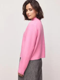 Lichtroze - Supersoft High Neck Seam Detail Jumper