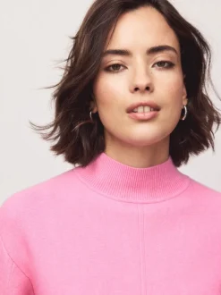 Lichtroze - Supersoft High Neck Seam Detail Jumper