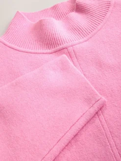 Lichtroze - Supersoft High Neck Seam Detail Jumper