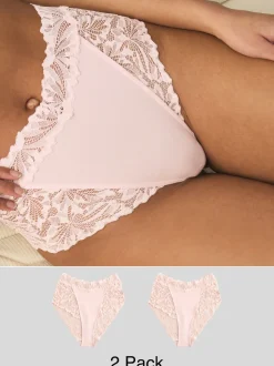 Lichtroze - Ultimate Comfort kanten slip verpakking van 2