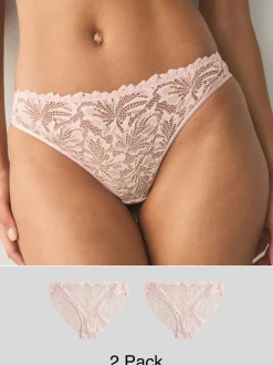 Lichtroze - Ultimate Comfort kanten slip verpakking van 2