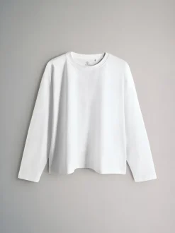 Light Green/Pink/White/Stripe - The Set 4 Pack 100% Cotton Relaxed Long Sleeve T-Shirts