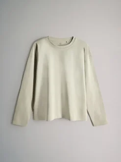 Light Green/Pink/White/Stripe - The Set 4 Pack 100% Cotton Relaxed Long Sleeve T-Shirts
