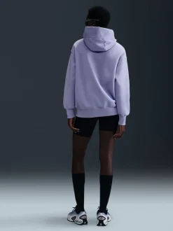 Lila IJs - Nike oversized mini sportkleding Phoenix fleece swoosh pullover met hoodie