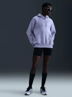 Lila IJs - Nike oversized mini sportkleding Phoenix fleece swoosh pullover met hoodie