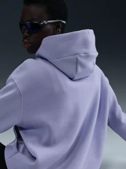 Lila IJs - Nike oversized mini sportkleding Phoenix fleece swoosh pullover met hoodie