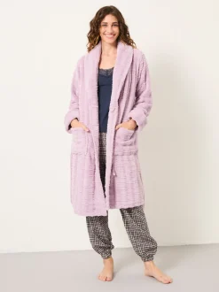 Lila-paars - FatFace Cosy Textured Dressing Gown