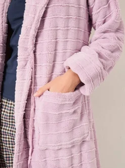 Lila-paars - FatFace Cosy Textured Dressing Gown