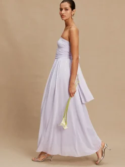 Lila-paars - Multiway mesh Maxi-jurk voor Bruiloftsgasten