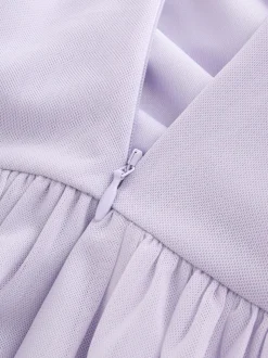 Lila-paars - Multiway mesh Maxi-jurk voor Bruiloftsgasten