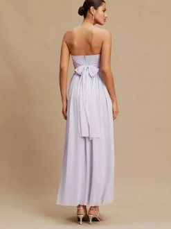 Lila-paars - Multiway mesh Maxi-jurk voor Bruiloftsgasten