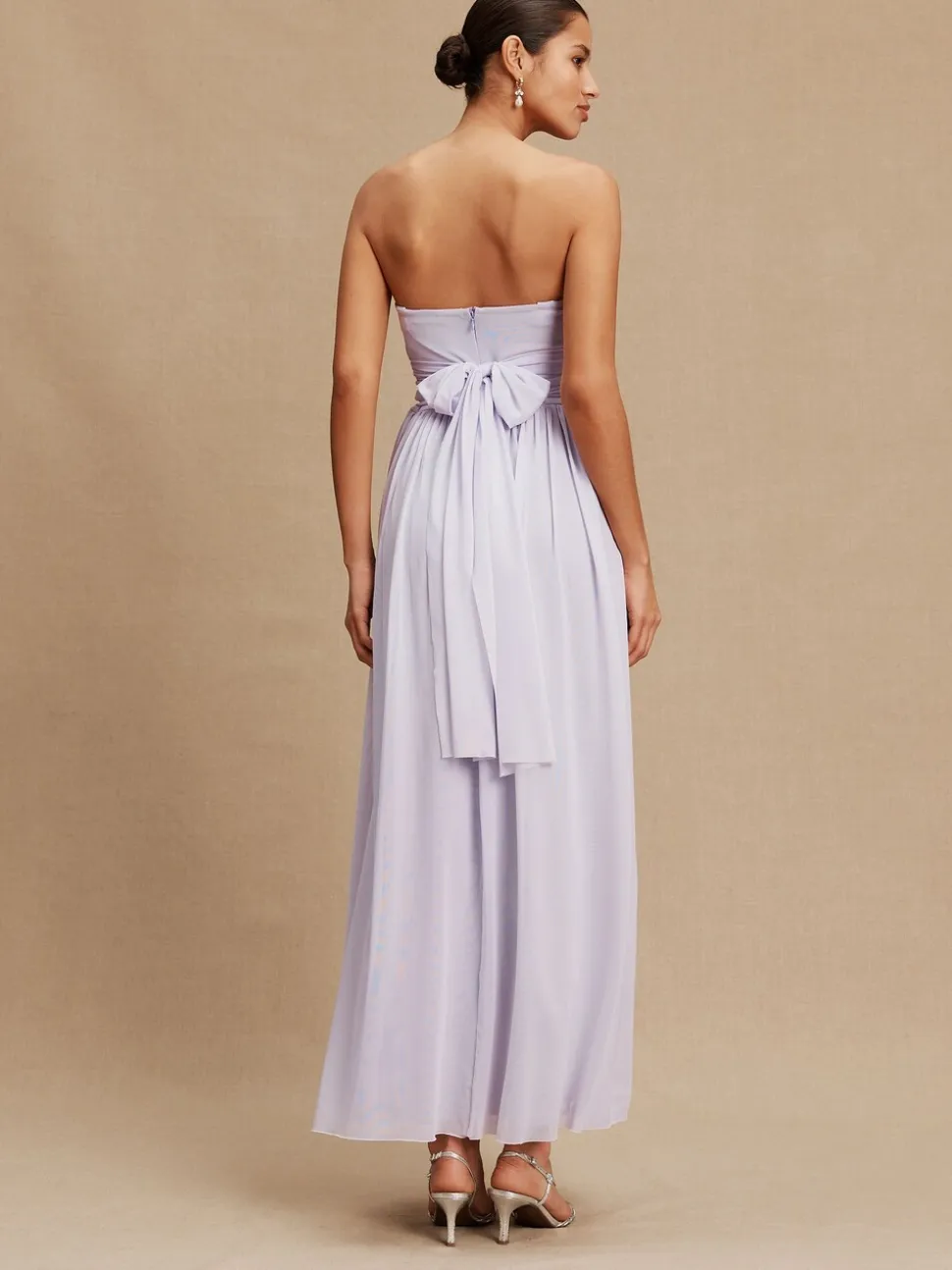 Lila-paars - Multiway mesh Maxi-jurk voor Bruiloftsgasten