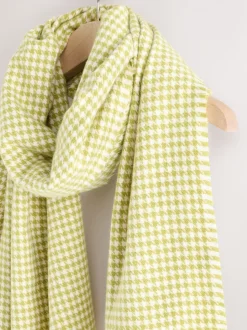 Lime Green Houndstooth - Halfzware sjaal