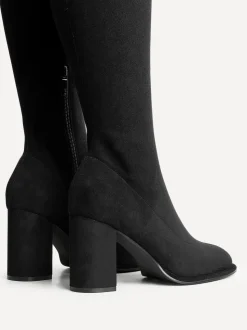 Linzi Kylie stretchy hoge Boots met blokhak