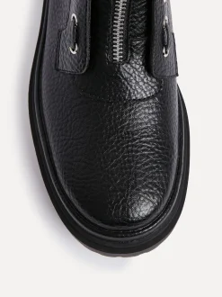 Linzi Launch Military Boots With Front Zip Detail