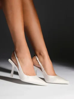 Linzi Matched Bruidsschoenen met Slingback en Hak