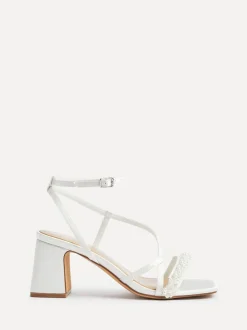 Linzi Promise Wide Fit Strappy Heeled Sandals With Pearl Detailing