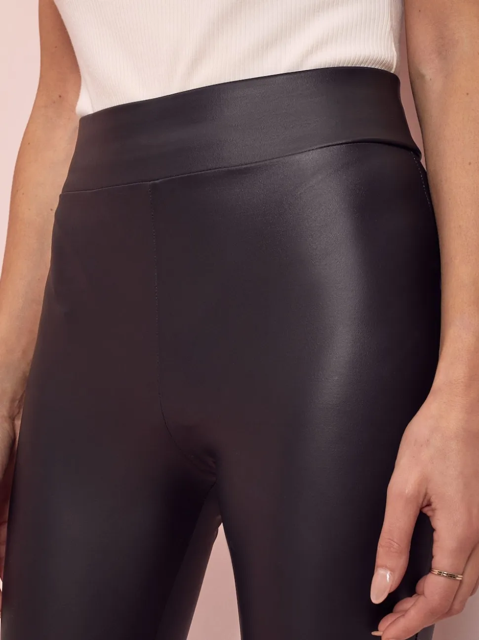 Lipsy - Legging met hoge taille en leerlook