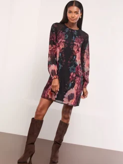 Lipsy Blouson Sleeve Mini Shift Dress