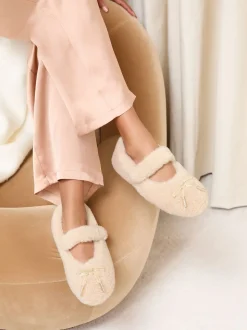 Lipsy Borg Mary Jane with Bow Detail Slippers