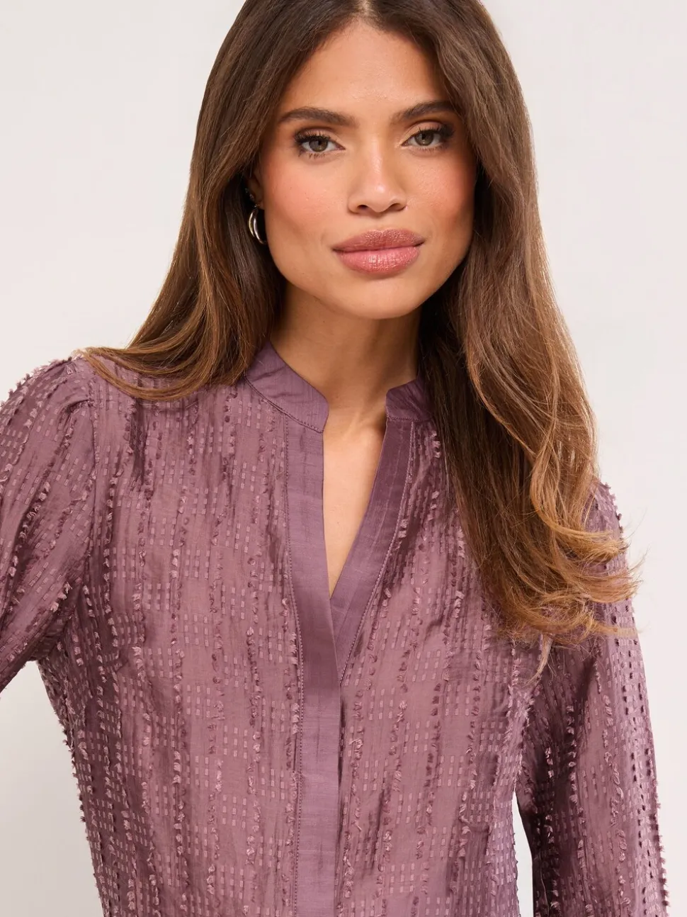 Lipsy Button Down Burnout Detail Shirt