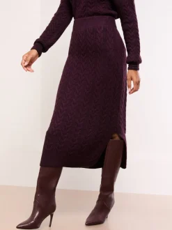 Lipsy Cable Knit Co Ord Midi Skirt