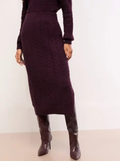Lipsy Cable Knit Co Ord Midi Skirt