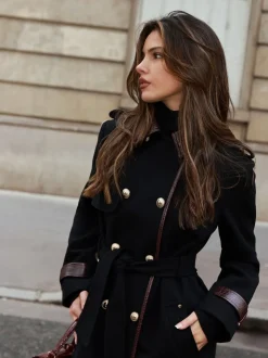Lipsy Double breasted militaire lange jas