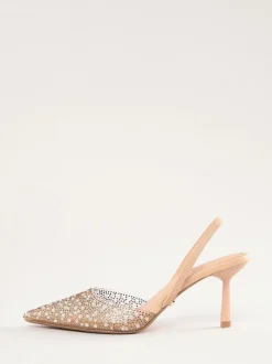 Lipsy Embellished Perspex Slingback Court Heels