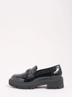 Lipsy Faux Leather Patent Chunky Penny Loafers