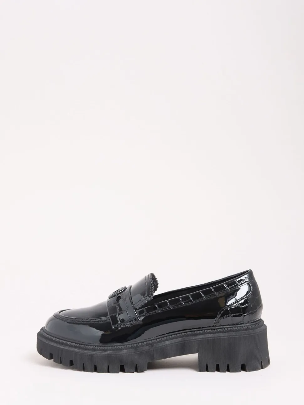 Lipsy Faux Leather Patent Chunky Penny Loafers