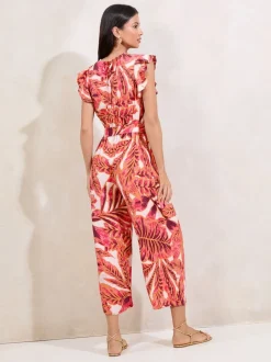 Lipsy Flutter Sleeve V-Neck Jumpsuit