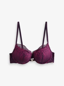 Lipsy Geo Lace Triple Boost Bra