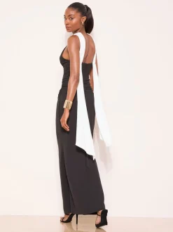 Lipsy High Neck Scarf Drape Maxi Dress