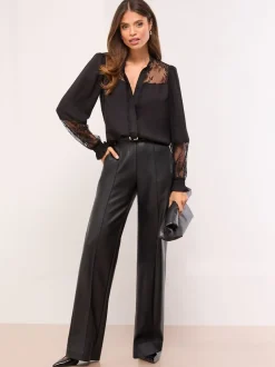 Lipsy Lace Detail Grandad Shirt