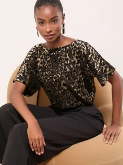 Lipsy Leopard Print Sleeveless Cowl Neck Jumpsuit