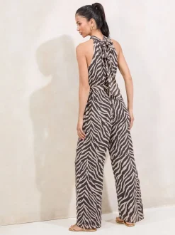Lipsy Printed Halter Neck Jumpsuit