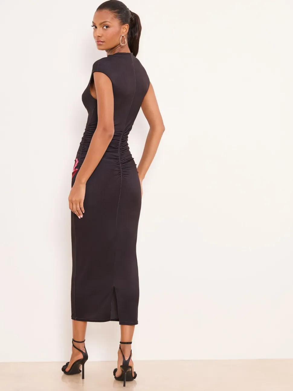 Lipsy Rose Print Bodycon Dress