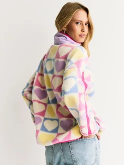 Little Bird by Jools Oliver Heart Colourblock Borg Fleece