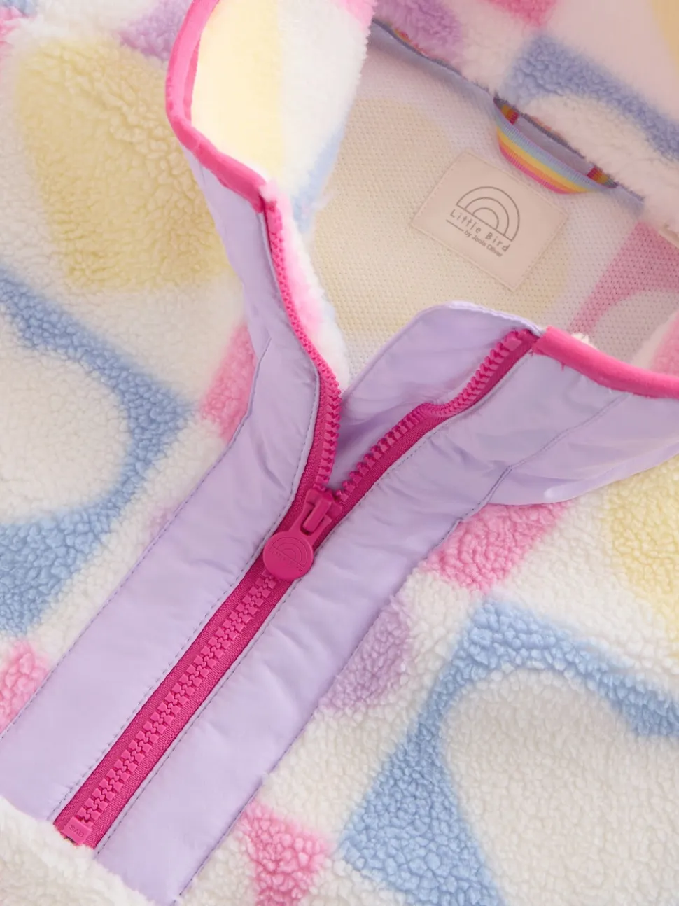 Little Bird by Jools Oliver Heart Colourblock Borg Fleece